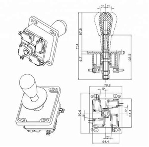 Alta calidad 4-8 Way <span class=keywords><strong>Arcade</strong></span> Joystick Span Style Jamma MAME Versátil Racing Boxing Coin Pusher-Disponible 2 colores Económicamente - Product Image 6
