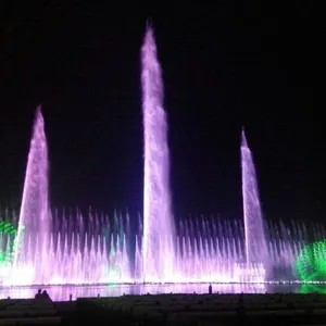 Outdoor pretty scenery floating fountain with led lights