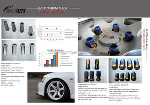 Rueda de titanio Lug Nuts-Gr5 Grado de aleación de titanio de 44,5mm para Subaru <span class=keywords><strong>Toyota</strong></span> Honda Nissan - Product Image 1
