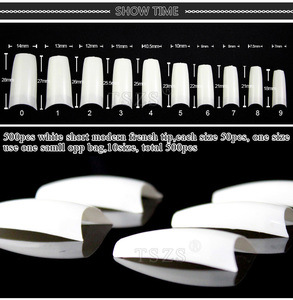Forma cuadrada Natural francés única extremidades del clavo <span class=keywords><strong>las</strong></span> uñas artificiales - Product Image 3