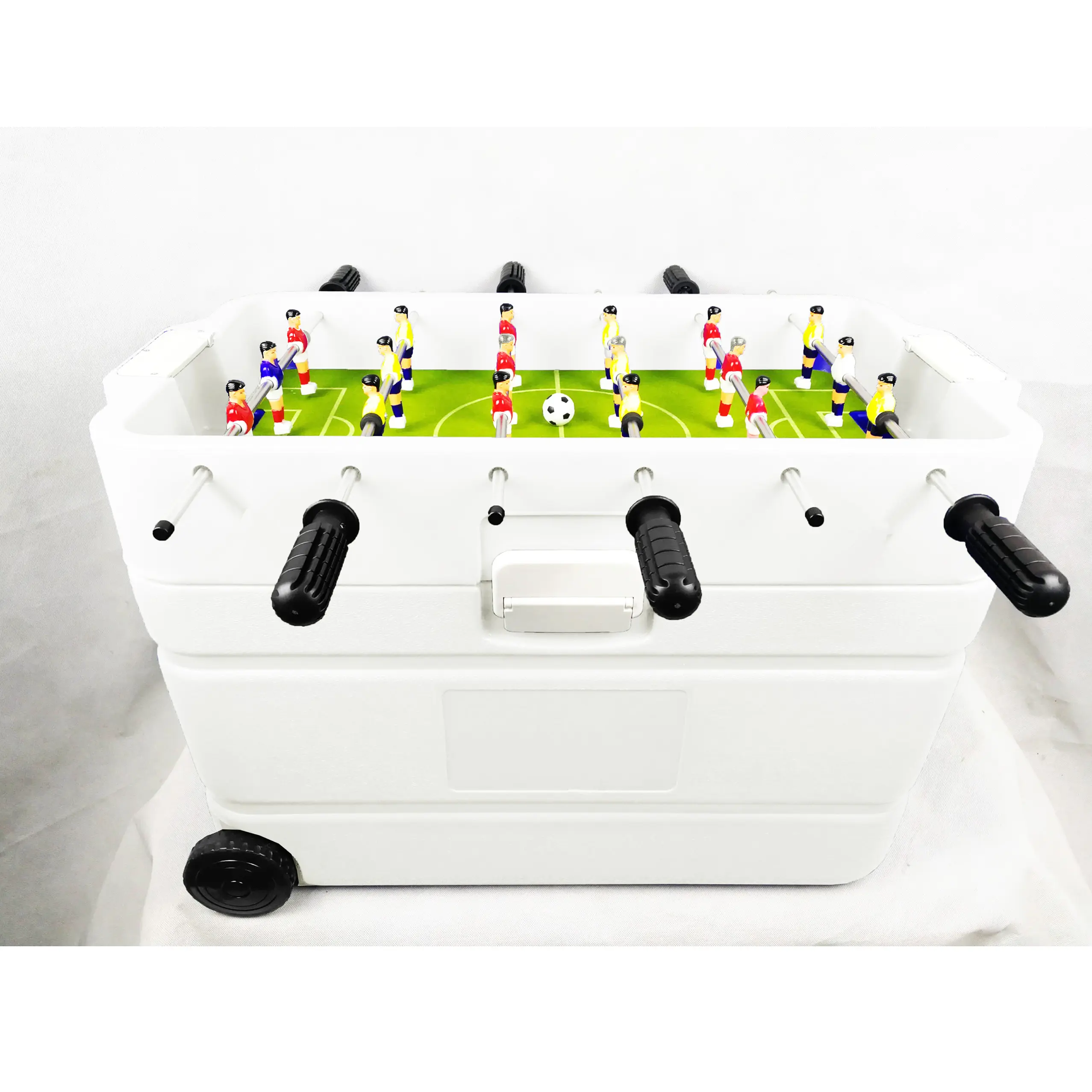 Tr-Draagbare Koeler Mini Tafel Voetbal/Voetbal Game Set Met Twee Ballen En Score Keeper Voor Volwassenen En kids