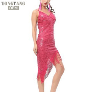 TONGYANG Nuovo Stile Costume da <span class=keywords><strong>Ballo</strong></span> Latino con Rete, Paillettes e Frange, Abito da <span class=keywords><strong>Ballo</strong></span> Latino <span class=keywords><strong>per</strong></span> Donne, Vestiti <span class=keywords><strong>per</strong></span> Esercizi di Danza Latina - Product Image 4