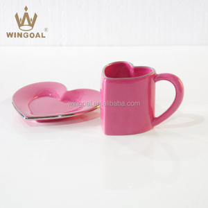 Mestiere del <span class=keywords><strong>cuore</strong></span> a forma di tazza di <span class=keywords><strong>caffè</strong></span> e piattino set - Product Image 2