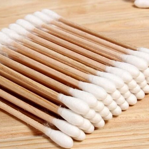أعواد قطنية الجملة المتاح صديقة للبيئة الطبيعية أعواد قطنية دبوس لتثبيت الأوراق القطن وسادات أذن - Product Image 4