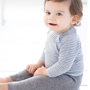 IMF Cashmere-<span class=keywords><strong>ropa</strong></span> para bebés, cárdigan de punto a rayas para recién nacidos - Product Image 5