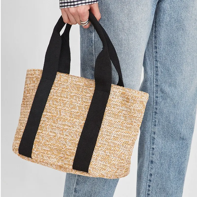 Bohême Style Été Nouveau Panier PP Sac pour les Vacances à la Plage