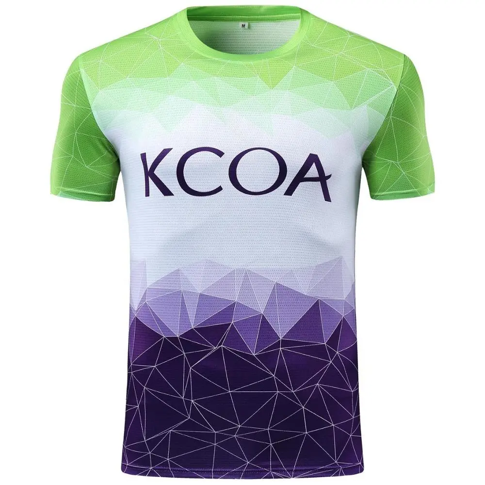 2019 Kroad Nieuwste 100% Polyester Coolmax Ademend Sublimatie Quick Dry Running T Shirts