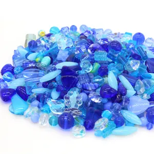 JTMG-18 cheap mixed glass beads blue mix 5-15mm size