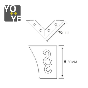 Níquel pulido patas de muebles, oro <span class=keywords><strong>rosa</strong></span> de acero inoxidable pata de la Mesa - Product Image 3