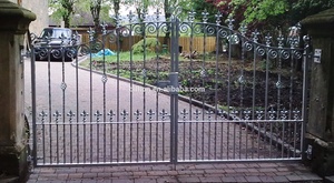Puerta corredera de Metal de hierro forjado, para jardín, patio, patio trasero - Product Image 5