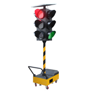 Semaforo solare temporaneo Mobile di alta qualità da 300mm semaforo portatile per la costruzione di strade - Product Image 1