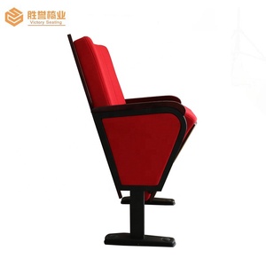 Chaises d'église rembourrées en métal rouge, vente en gros, chaises d'église pour Pew, nouvelles chaises d'occasion pour église - Product Image 3