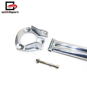 Pour BMW E46 Série 3 1999-2005 Barre de renfort avant en aluminium pour course automobile Barre de renfort supérieure avant pour tour de suspension de voiture (<span class=keywords><strong>2</strong></span> points) - Product Image 2