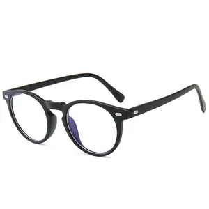 Classic design anti blue light eyeglasses round optical frame