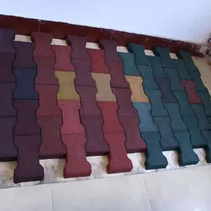 Köpek Kemik Kauçuk Patio Paver Kiremit/Açık Kauçuk Driveway Paspaslar/Kaldırım Taşı