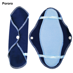 8 unids set toallas sanitarias reutilizable lavable tela PUL aprueba de agua <span class=keywords><strong>compresas</strong></span> menstrual organico fabricante de China - Product Image 6
