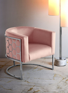 <span class=keywords><strong>Fauteuil</strong></span> lounge de luxe avec dossier en nid d'abeille, <span class=keywords><strong>fauteuil</strong></span> d'appoint en acier inoxydable pour hôtel, café, maison - Product Image 4
