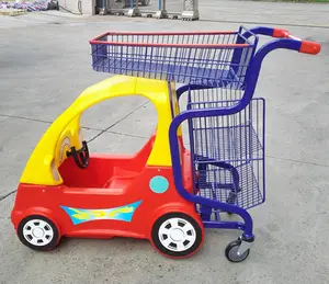 塑料和金属小孩超市手推车