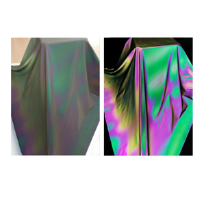 Cao Sáng Óng Ánh Cầu Vồng Màu Nest <span class=keywords><strong>Pattern</strong></span> In Retroreflective Phản Quang Spandex Vải Cho Yoga Thể Thao Áo Khoác - Product Image 4