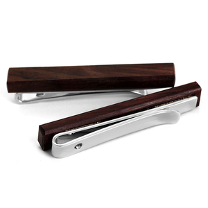 木製タイクリップダークウッドカラータイバー - Product Image 6