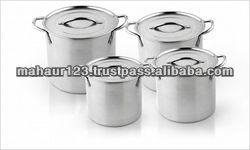 Marmite industrielle de qualité alimentaire Outils de cuisine de grande capacité Couvercle en acier inoxydable Caractéristiques métalliques Ustensiles de cuisine Ensemble - Product Image 5