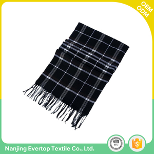 Suave cepillado superficie <span class=keywords><strong>barato</strong></span> hombres mujeres <span class=keywords><strong>Plaid</strong></span> Cashmere bufanda con borlas - Product Image 4