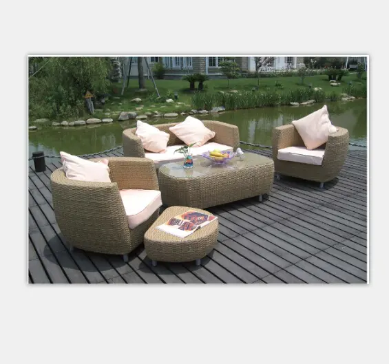 Nouveau design ensemble de jardin canapé en rotin/meubles en osier en plein air/patio canapé