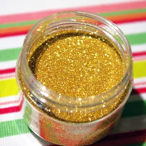 Gold Flakes Shiny Effect Nail Glitter Powder for Sale