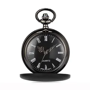 China factory popular Blank engraved words quartz pocket watch 45mm diameter quartz plain pocket watch