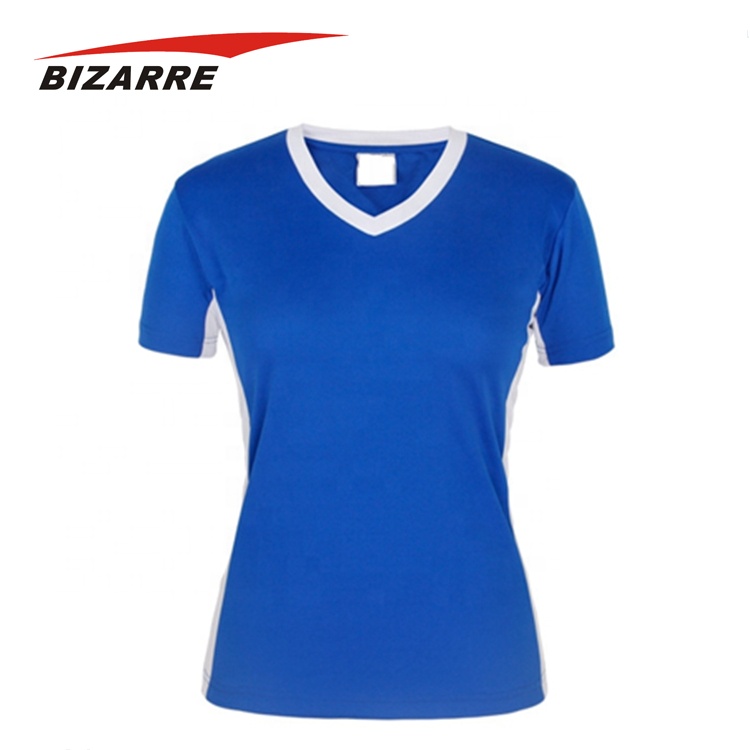 B317 Custom US Size Soft Fabric Design Screen Print OEM Logo Gym Women's Lady Short Sleeve V-Neck T-Shirt