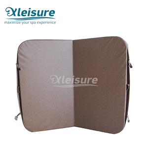 Hidromasaje al aire libre piscina spa acrílico sol resorte caliente spas <span class=keywords><strong>jacuzzi</strong></span> cubierta-marrón cubierta del spa - Product Image 1