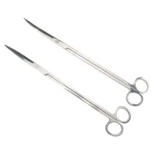 Mirror Polished 2 Straight Curved Scissors Aquarium Cleaning Tools 2kit Aquarium Plant 2scissors