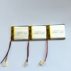 Mini recargable li-polímero, 652235, 503035, <span class=keywords><strong>3</strong></span>,7 V 500 mAh lipo batería para secador de pelo de la batería - Product Image 2