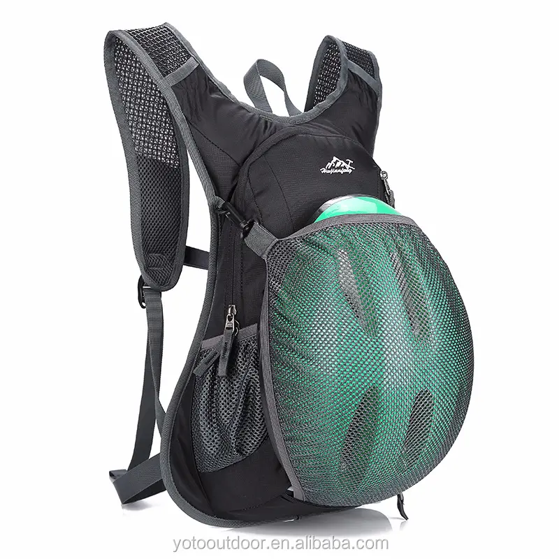 2019 nova tendência nylon bicicleta ciclismo mochila 15 ''com sistema de hidratação e bolso capacete