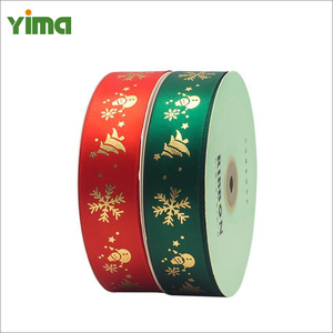 Décorations <span class=keywords><strong>Rouge</strong></span> <span class=keywords><strong>Large</strong></span> Rouleau <span class=keywords><strong>Ruban</strong></span> Gros-Grain Chine OEM 100% Polyester Cadeau de Noël <span class=keywords><strong>Ruban</strong></span> Imprimé - Product Image 2