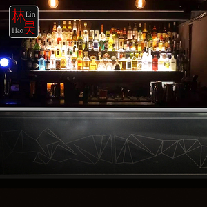 I shape illuminated pub cocktail led bar counter luxury