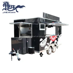JX-FS350 Jiexian 移动咖啡馆大caravan 咖啡旅行拖车面包店显示汉堡包多用途需求小吃食品卡车