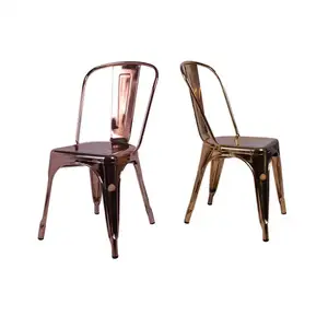 Indonesian Elegant Vintage Chairs Event Metal Dining Chair Cheaper New