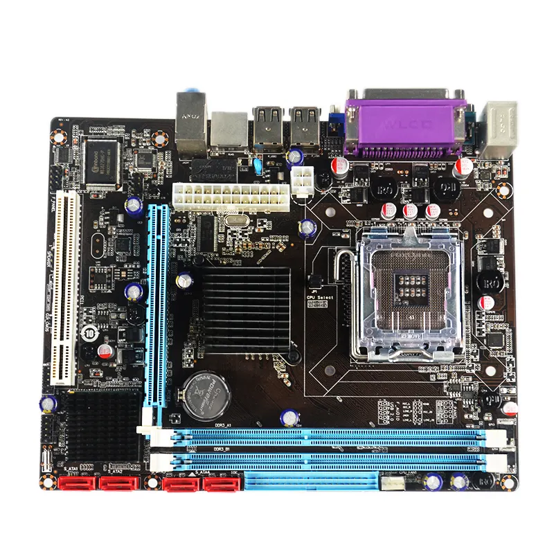 Vente chaude Foxconn Intel G41 carte mère avec cpu bureau LGA775 ddr3 avec cpu intégré