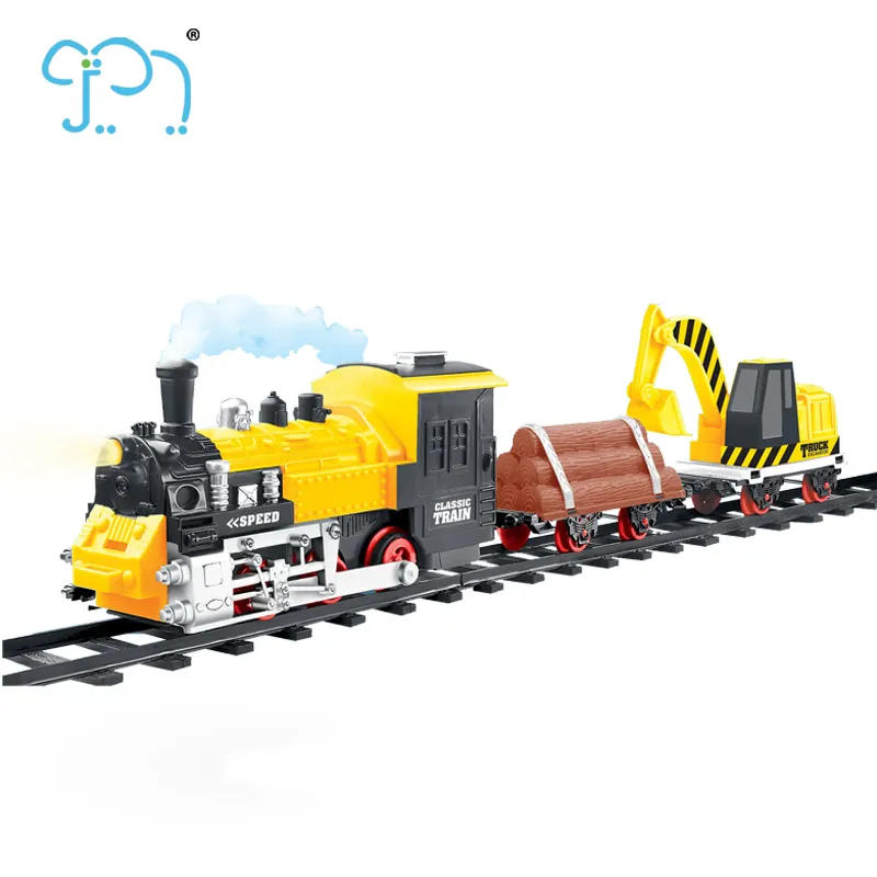 Tren de juguete ligero para niños, tren de pedales de alta velocidad con humo