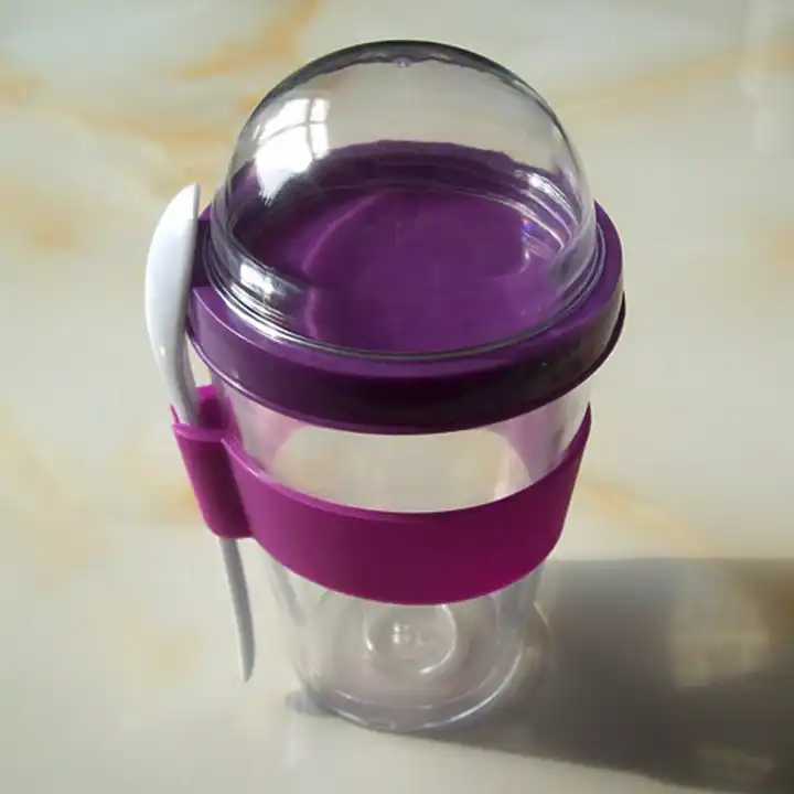 plastic breakfast cereal to go cup