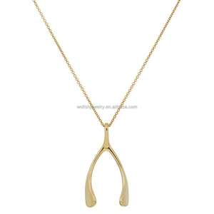 Collier pendentif en os de souhaits délicat en or Simply <span class=keywords><strong>Wish</strong></span> <span class=keywords><strong>Bone</strong></span> - Product Image 1