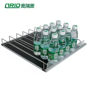 ORIO-estantería de exhibición negra duradera para supermercado, empujador de estante para refrigerador y divisor de plástico, precio de fábrica