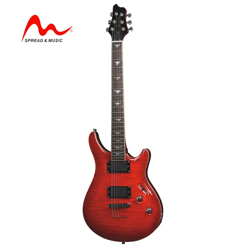 מוצר חדש flamed גיטרה חשמלית למעלה מכירה