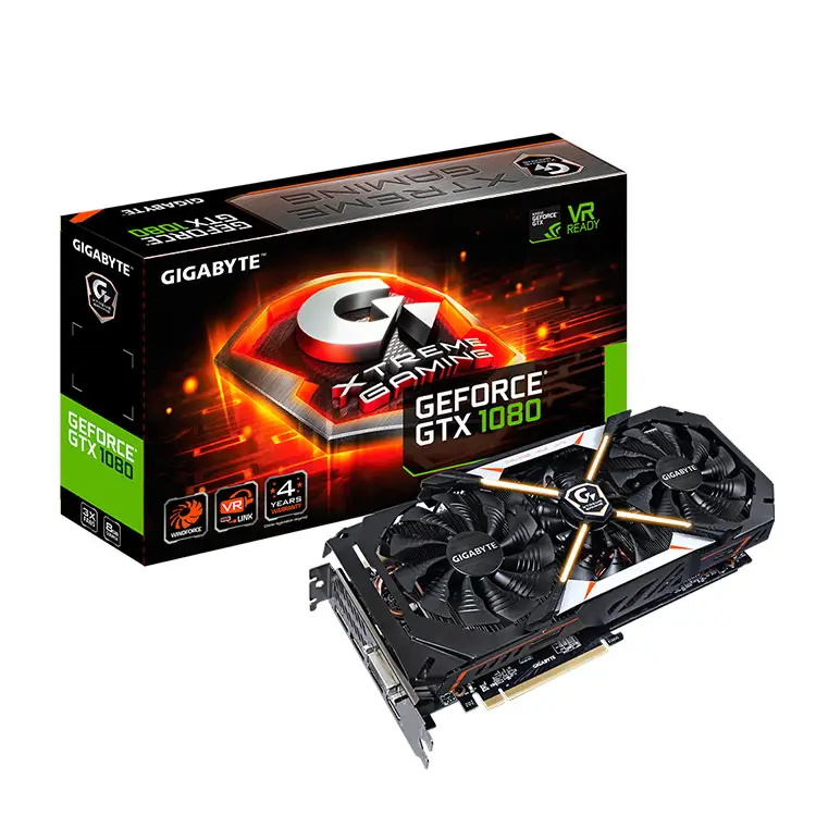 GIGABYTE GTX 1080 Xtreme Gaming 8G Carte graphique d'occasion avec 8G GDDR5X Mémoire 256 bits Horloge mémoire 10400 MHz od alimentée par GTX 1080