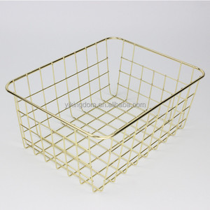 Oem & Bán Sỉ 549-97 Phổ Biến Mới Nhất Dây Vàng Lưới Kim Loại Lưu Trữ Giỏ - Product Image 2