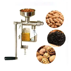 Máquina manual pequeña para uso doméstico, prensa de aceite para cacahuete, nogal, material de almendra