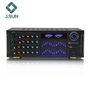 Digital echo karaoke amplificador de áudio com amplificador de potência de som padrão techno 4