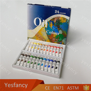 شهادة 24 colors 12 مللي النفط الطلاء مجموعات اللوحة لون النفط أنابيب للبيع - Product Image 3