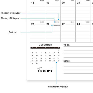 <span class=keywords><strong>Calendario</strong></span> Planificador de Pared Personalizado 2026 2027 - Product Image 4